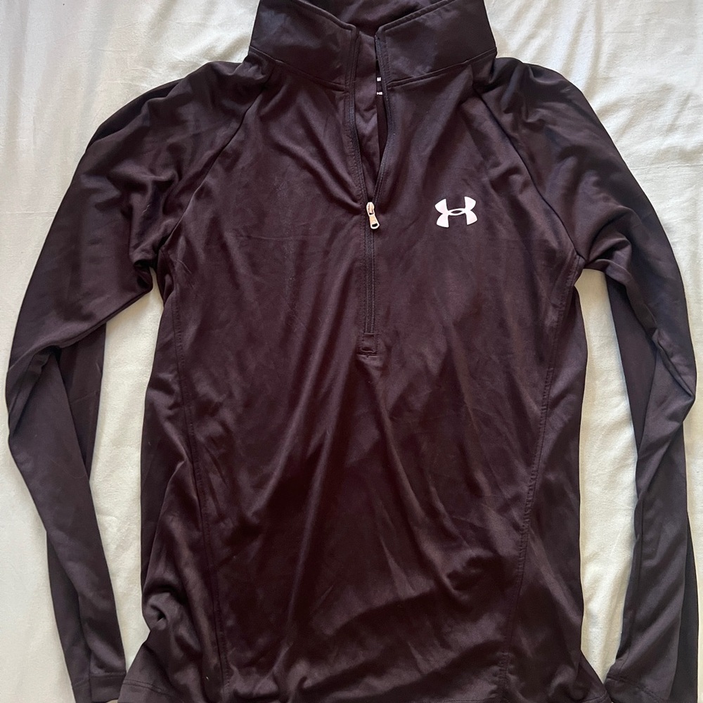 Under Armour Black Pullover, Quarter zip, Size Medium